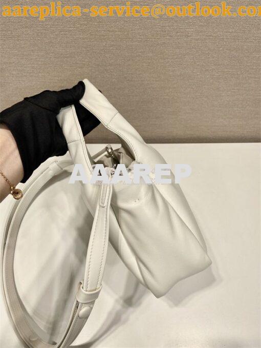 Replica Prada Small padded Prada Soft white nappa-leather bag 1BA359 5