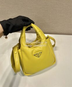 Replica Prada Small padded Prada Soft yellow nappa-leather bag 1BA359 2