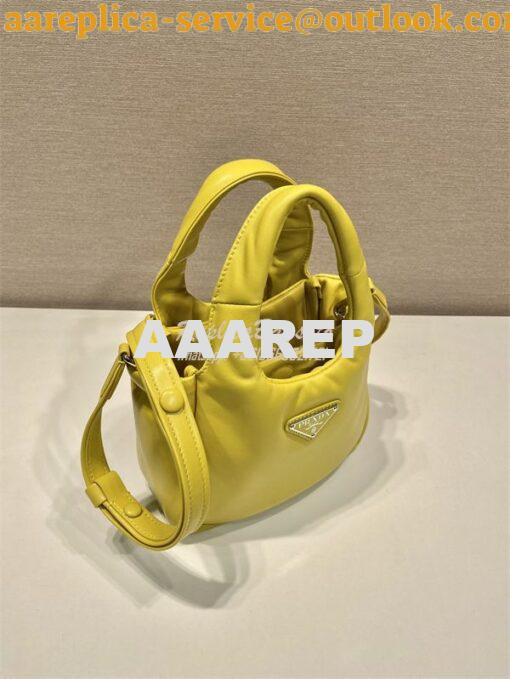 Replica Prada Small padded Prada Soft yellow nappa-leather bag 1BA359 3