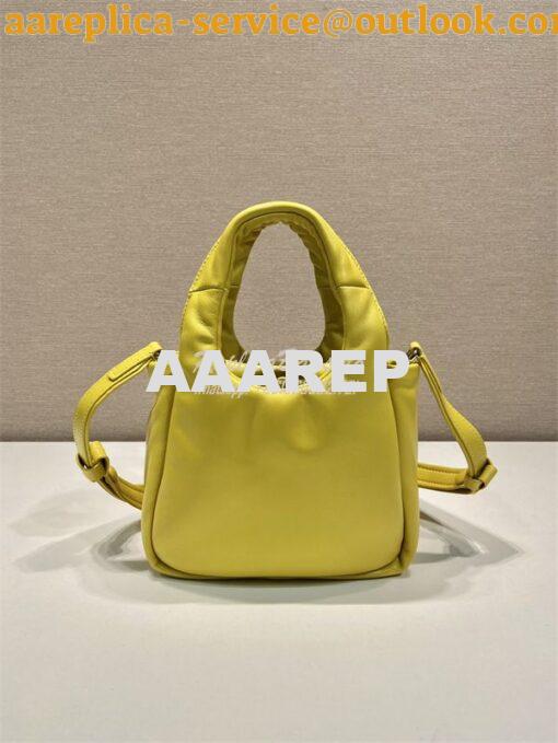 Replica Prada Small padded Prada Soft yellow nappa-leather bag 1BA359 4