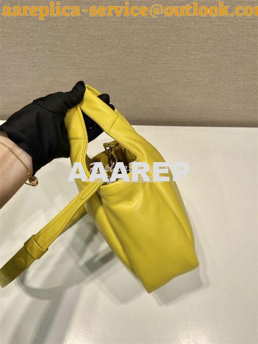 Replica Prada Small padded Prada Soft yellow nappa-leather bag 1BA359 5