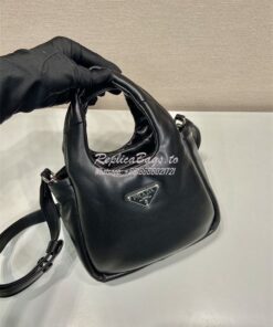 Replica Prada Small padded Prada Soft black nappa-leather bag 1BA359 2