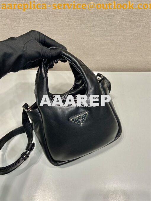 Replica Prada Small padded Prada Soft black nappa-leather bag 1BA359 2