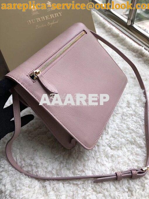 Replica Burberry Small Leather and House Check Crossbody Bag Pink 6