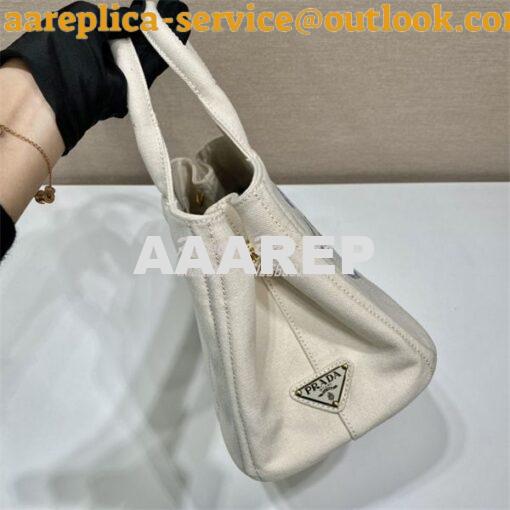 Replica Prada Canapa 2way Hand tote bag 1BG439 white 6