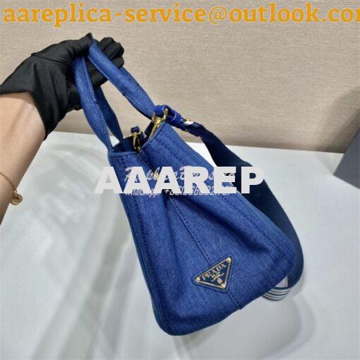 Replica Prada Canapa 2way Hand tote bag 1BG439 Blue 7