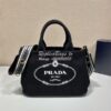 Replica Prada Canapa 2way Hand tote bag 1BG439 all black 11