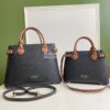 Replica Burberry The Medium Rucksack in black Deerskin with Resin Chai 15