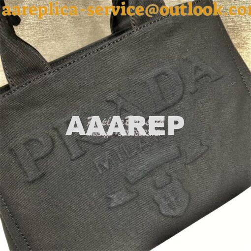 Replica Prada Canapa 2way Hand tote bag 1BG439 all black 5