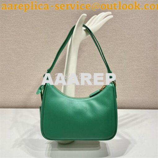 Replica Prada Re-Edition Green Saffiano leather mini-bag with adjustab 3