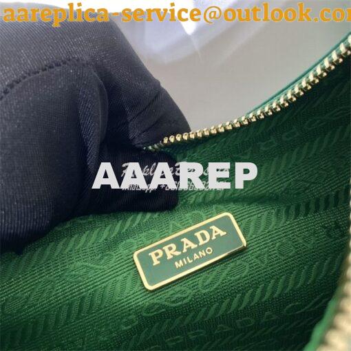 Replica Prada Re-Edition Green Saffiano leather mini-bag with adjustab 8