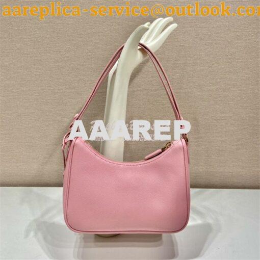 Replica Prada Re-Edition Pink Saffiano leather mini-bag with adjustabl 3