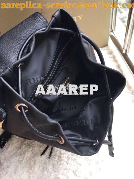 Replica Burberry The Medium Rucksack in black Deerskin with Resin Chai 6