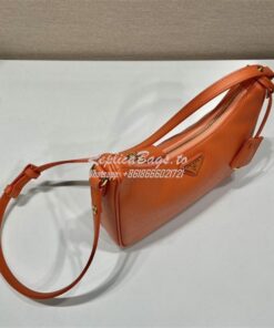 Replica Prada Re-Edition Orange Saffiano leather mini-bag with adjusta 2