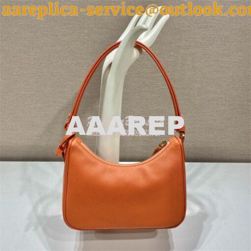 Replica Prada Re-Edition Orange Saffiano leather mini-bag with adjusta 3