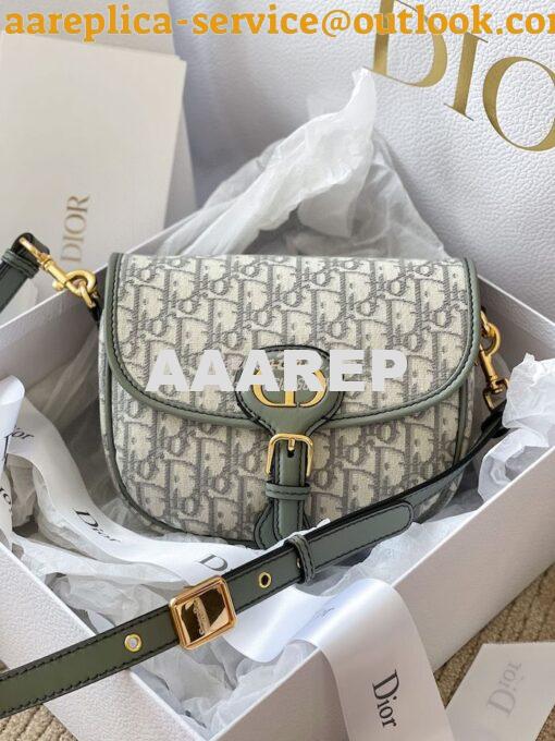 Replica Dior Bobby Bag in Gray Oblique Jacquard Canvas M9319U