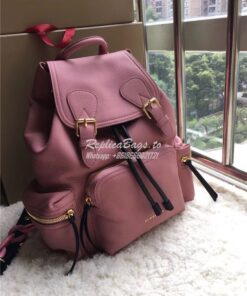 Replica Burberry The Medium Rucksack in blossom pink Deerskin with Res