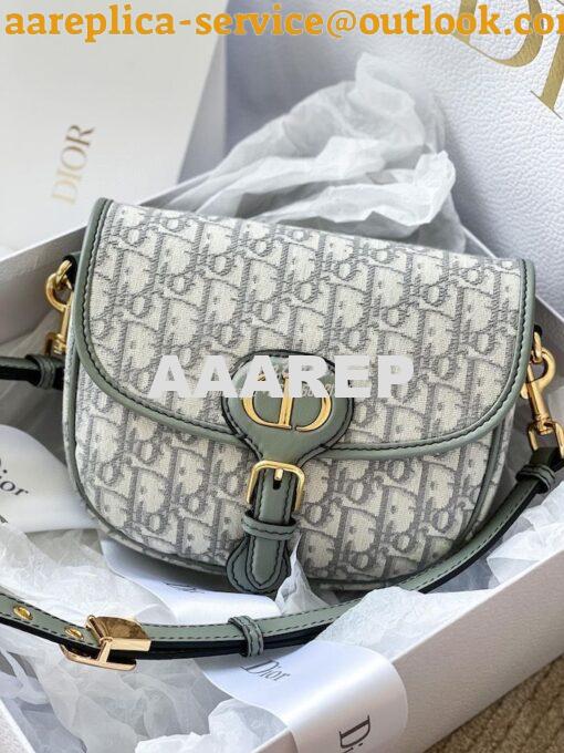 Replica Dior Bobby Bag in Gray Oblique Jacquard Canvas M9319U 2