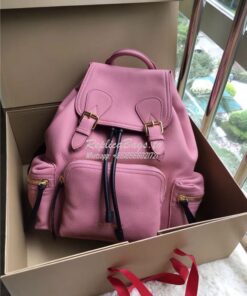 Replica Burberry The Medium Rucksack in blossom pink Deerskin with Res 2