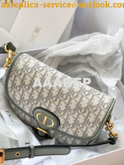 Replica Dior Bobby Bag in Gray Oblique Jacquard Canvas M9319U 3