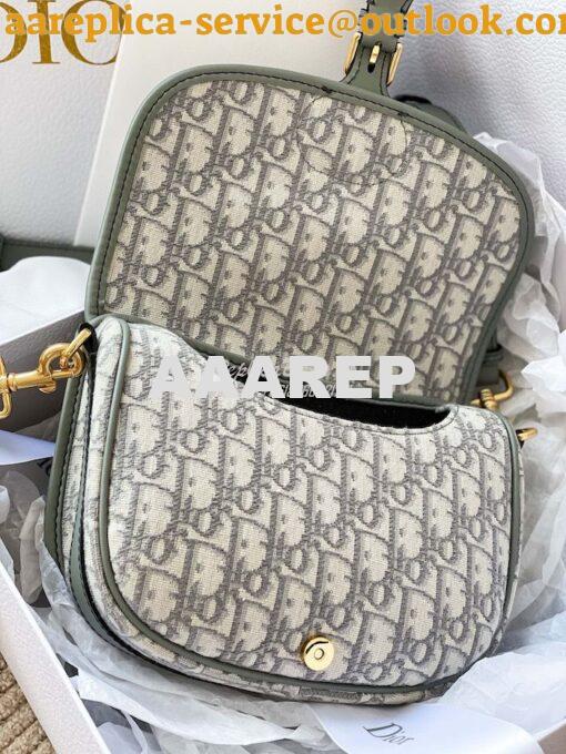 Replica Dior Bobby Bag in Gray Oblique Jacquard Canvas M9319U 10