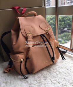 Replica Burberry The Medium Rucksack in pale apricot Deerskin with Res