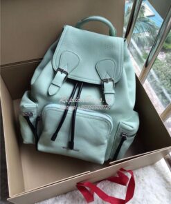 Replica Burberry The Medium Rucksack in spearmint Deerskin with Resin 2