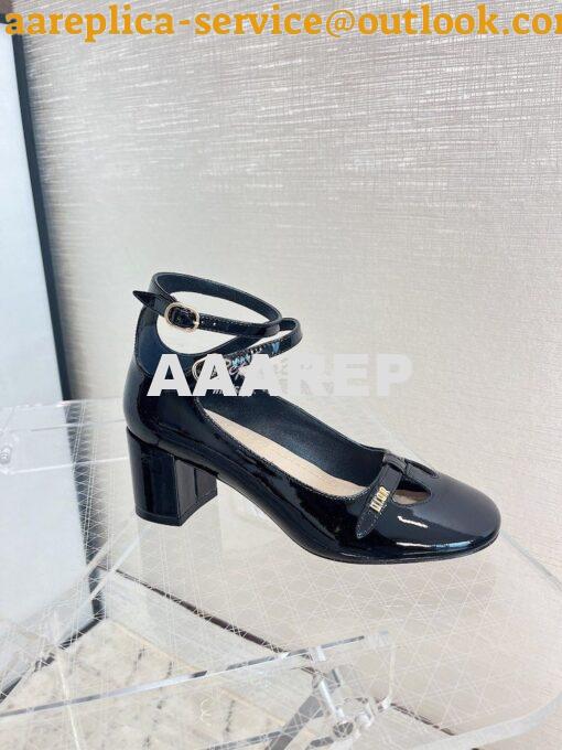 Replica Dior Aime Ballet Pump Black Patent Calfskin KCB805 8