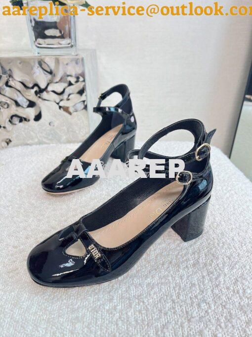 Replica Dior Aime Ballet Pump Black Patent Calfskin KCB805 10