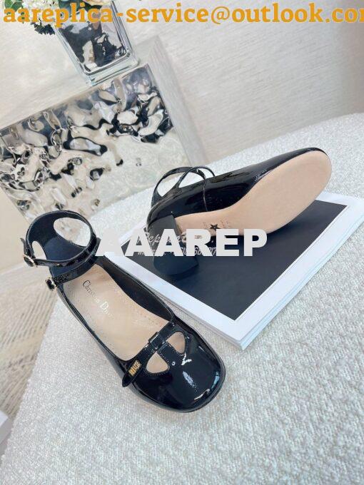 Replica Dior Aime Ballet Pump Black Patent Calfskin KCB805 15