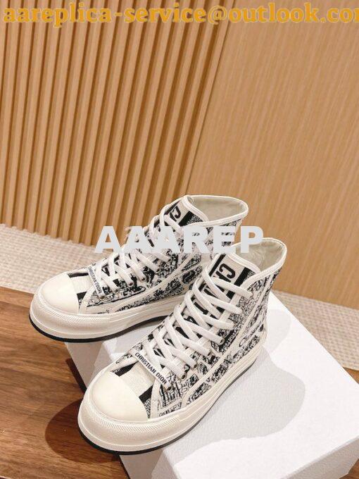 Replica Dior Walk'n'Dior High-top Platform Sneaker KCK382P T06 3