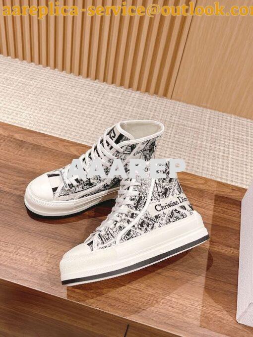 Replica Dior Walk'n'Dior High-top Platform Sneaker KCK382P T06 4