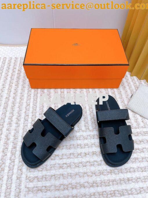 Replica Hermes Chypre Sandal in Epsom Leather H222297Z ii 3