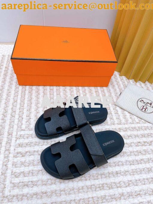 Replica Hermes Chypre Sandal in Epsom Leather H222297Z ii 5