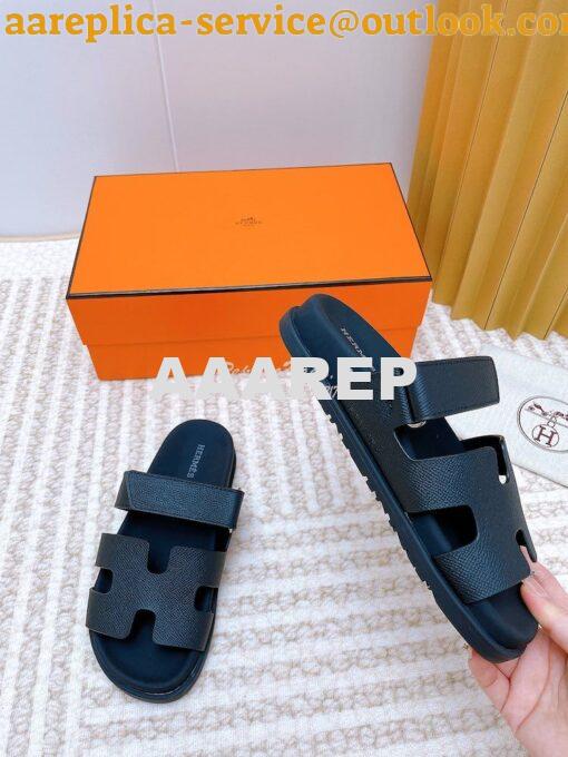 Replica Hermes Chypre Sandal in Epsom Leather H222297Z ii 6