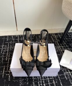 Replica Dior Adiorable Pump Fringed Grosgrain KDV199G Black 2