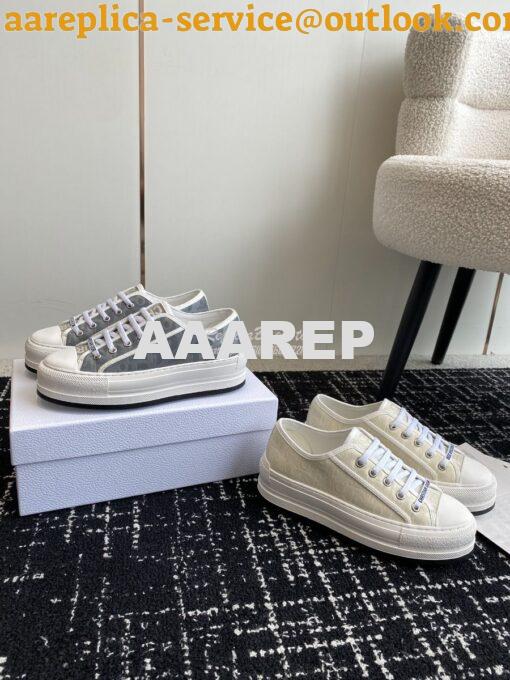 Replica Dior Walk'n'Dior Platform Sneaker Calfskin Textured with Dior 2