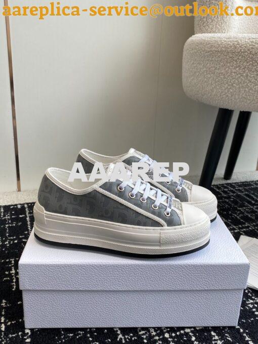 Replica Dior Walk'n'Dior Platform Sneaker Calfskin Textured with Dior 3