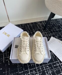 Replica Dior D-Blaze Sneaker Fringed Cotton Canvas KCK405 2