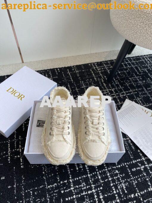 Replica Dior D-Blaze Sneaker Fringed Cotton Canvas KCK405 2