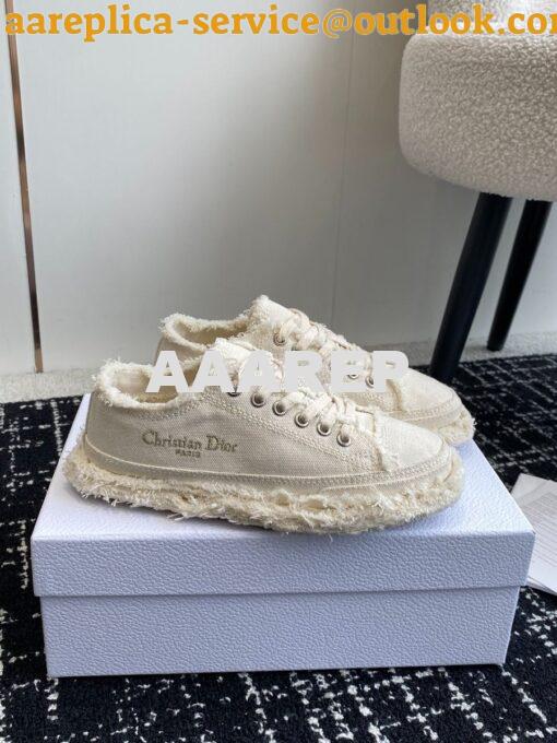 Replica Dior D-Blaze Sneaker Fringed Cotton Canvas KCK405 3