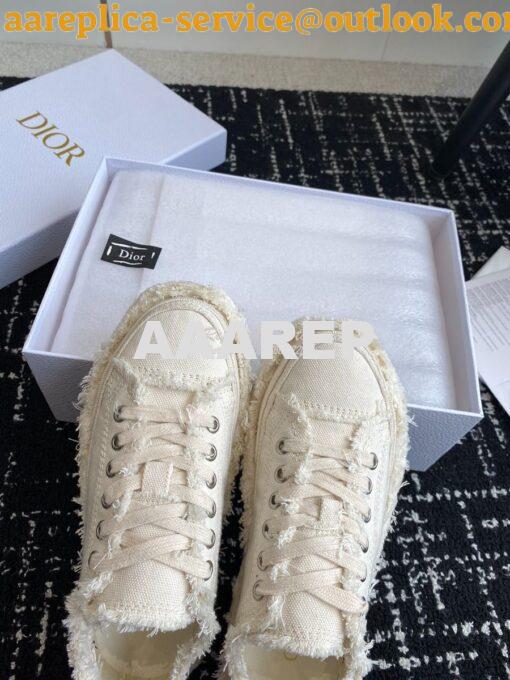 Replica Dior D-Blaze Sneaker Fringed Cotton Canvas KCK405 5