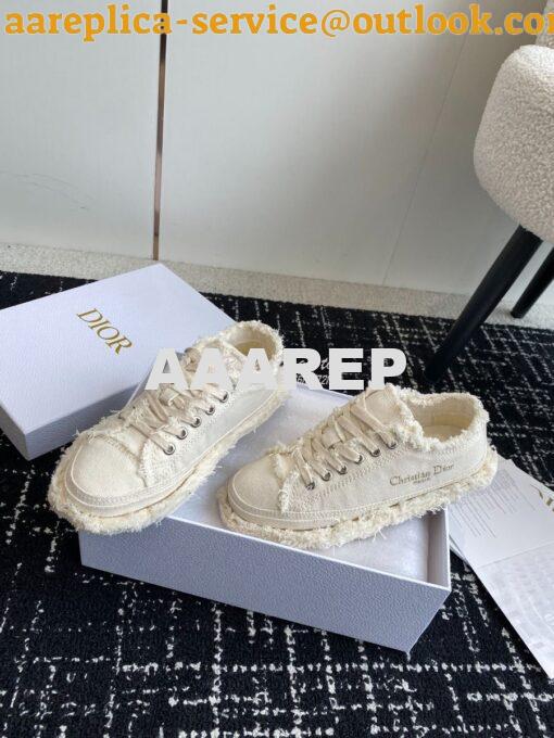 Replica Dior D-Blaze Sneaker Fringed Cotton Canvas KCK405 7