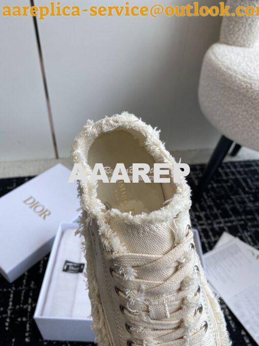 Replica Dior D-Blaze Sneaker Fringed Cotton Canvas KCK405 8