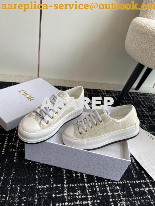 Replica Dior Walk'n'Dior Platform Sneaker Calfskin Textured with Dior 18