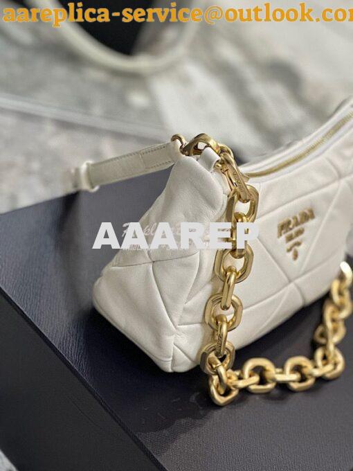 Replica Prada System nappa leather patchwork bag 1BC157 White 3