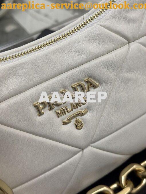 Replica Prada System nappa leather patchwork bag 1BC157 White 5