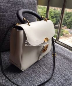 Replica Burberry The DK88 Medium Top Handle Bag White 40553601 2