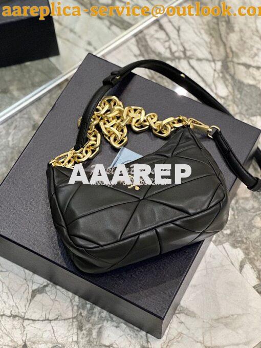 Replica Prada System nappa leather patchwork bag 1BC157 Black 7