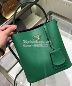 Replica Prada Double Medium Saffiano Leather Bag 1ba212 Green